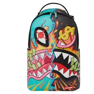 Sprayground DAZED & SHARK DOUBLE LIFE Backpack (WITH REMOVABLE EYE PATCHES)